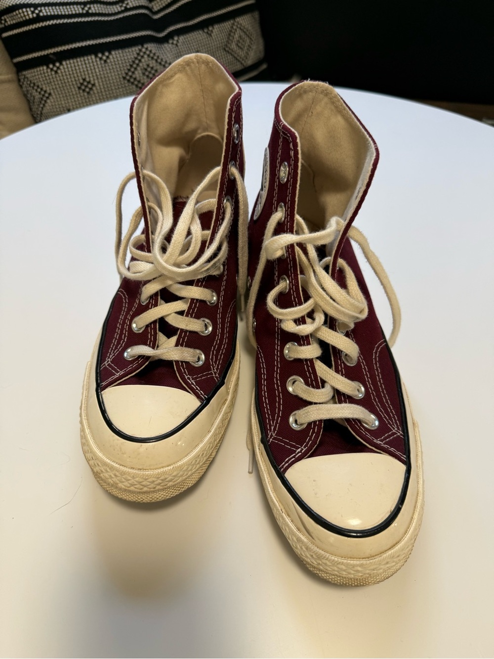 Converse Chuck Taylor Casual Maroon High-Top Sneakers - Picture 3 of 7